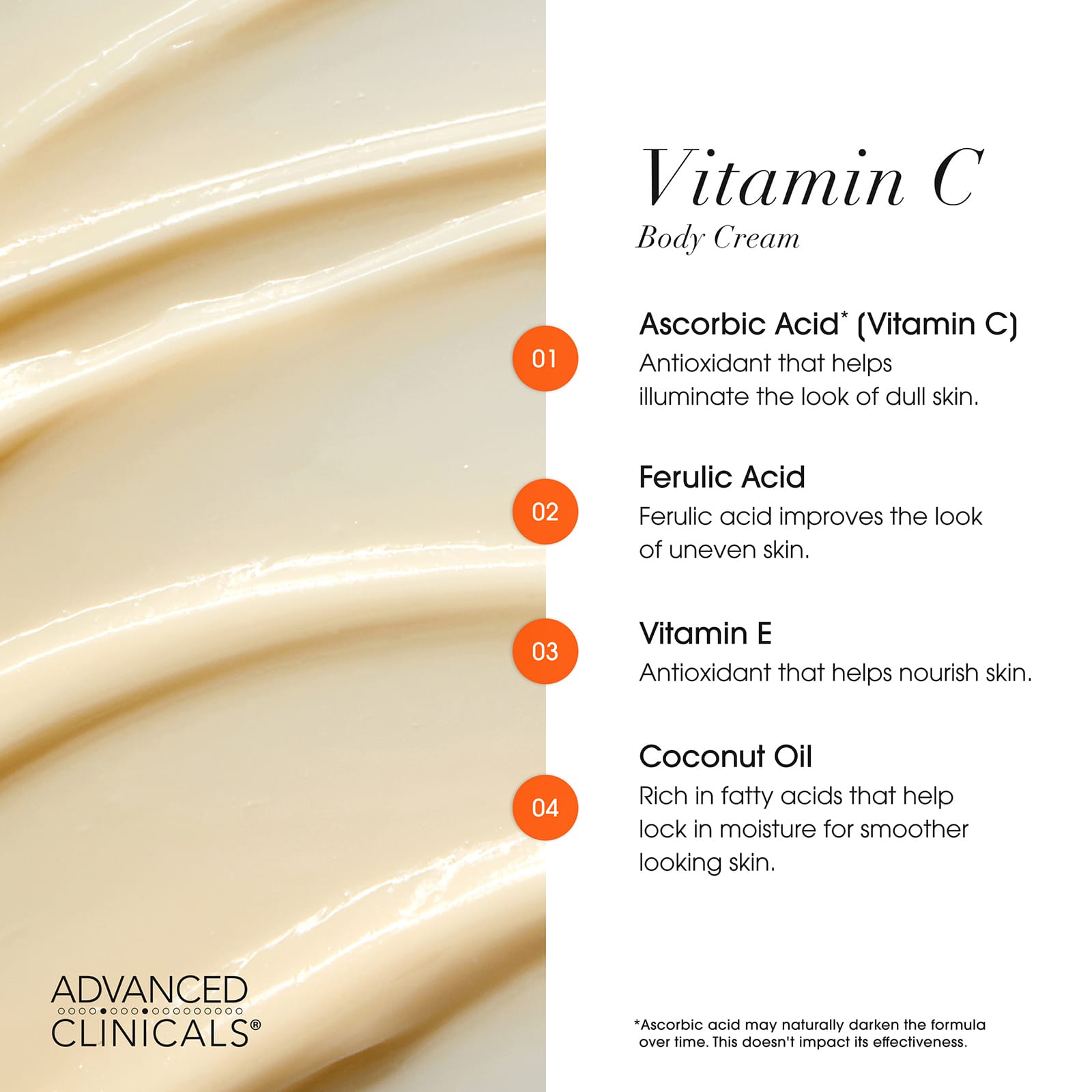 Advanced Clinicals Vitamin C Advanced Brightening Cream 59 ml (2 fl oz) - view 5